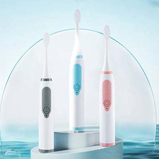 Jianpai Sonic Electric Toothbrush for Men and Women Adult Household Non Rechargeable Soft Hair IPX6 Waterproof